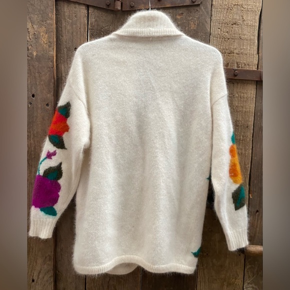 Rafaella Vintage Angora Sweater/Cardigan Floral super soft - Picture 5 of 6